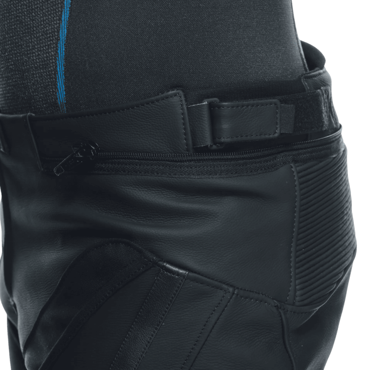 PANTALONI DELTA 4 LEATHER PANTS BLACK WHITE | DAINESE