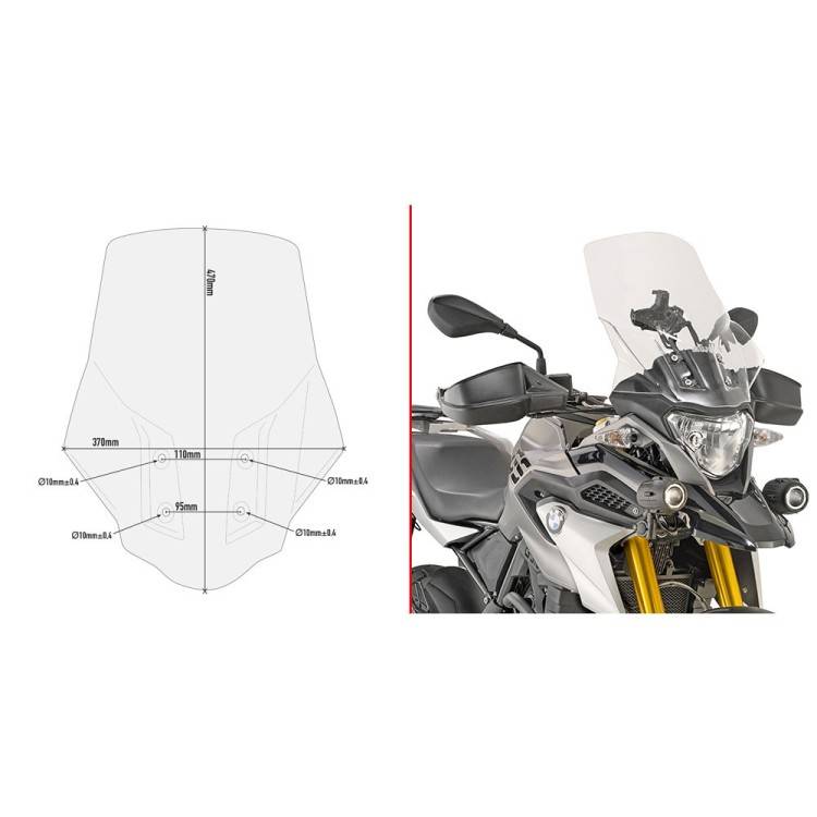 D5126ST | SCHERMO TRASPARENTE BMW G310GS'17'18 | GIVI