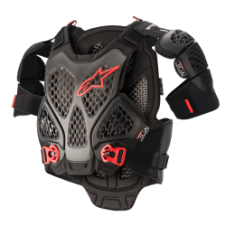 PROTEZIONI A-6 CHEST PROTECTOR BLACK ANTHRACITE RED | ALPINESTARS