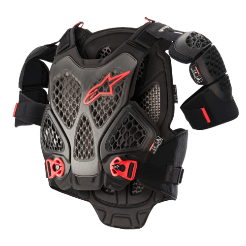 PROTEZIONI A-6 CHEST PROTECTOR BLACK ANTHRACITE RED | ALPINESTARS