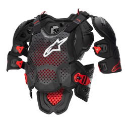 PROTEZIONI A-10 V2 FULL CHEST PROTECTOR ANTHRACITE BLACK RED | ALPINESTARS