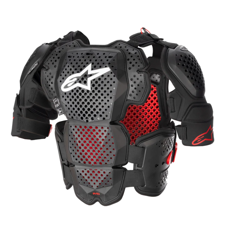 PROTEZIONI A-10 V2 FULL CHEST PROTECTOR ANTHRACITE BLACK RED | ALPINESTARS