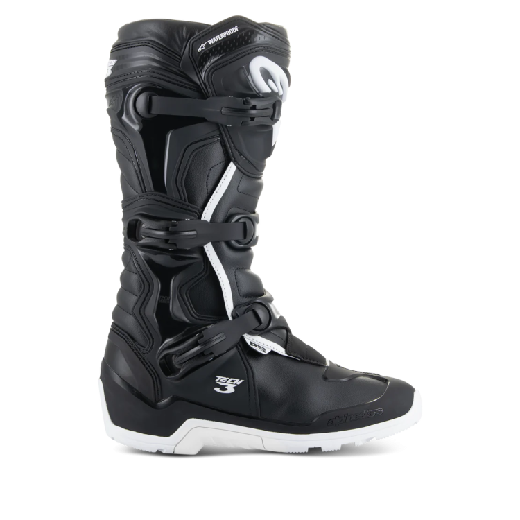 STIVALI CROSS TECH 3 ENDURO WATERPROOF BLACK WHITE | ALPINESTARS
