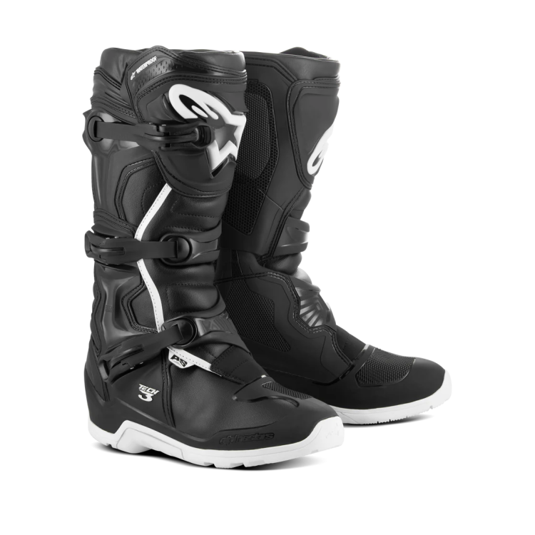 STIVALI CROSS TECH 3 ENDURO WATERPROOF BLACK WHITE | ALPINESTARS