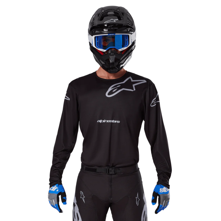 MAGLIA LUNGA CROSS RACER GRAPHITE JERSEY BLACK GRAY | ALPINESTARS