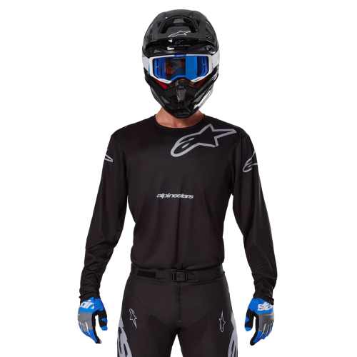 MAGLIA LUNGA CROSS RACER GRAPHITE JERSEY BLACK GRAY | ALPINESTARS