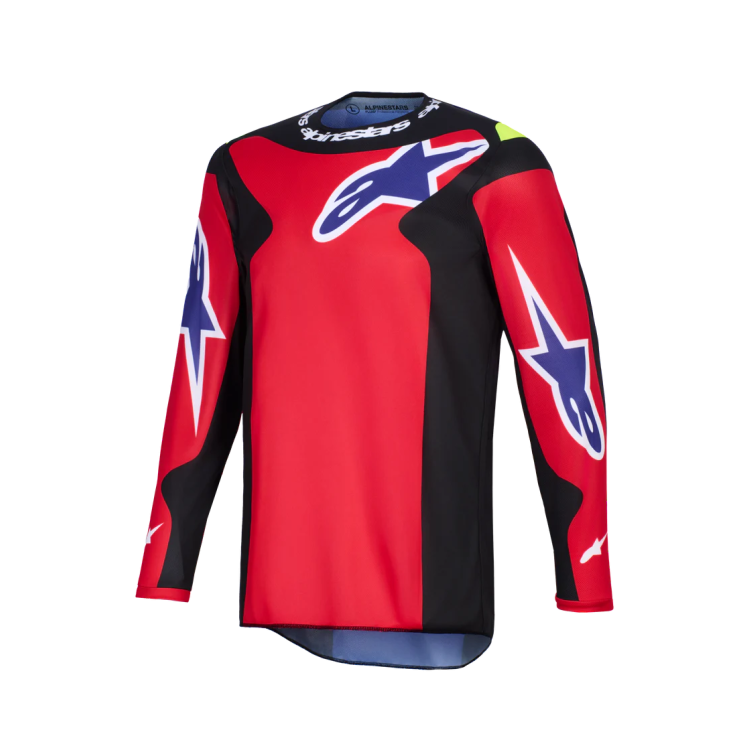 MAGLIA LUNGA CROSS FLUID GRID JERSEY RED BLACK PURPLE | ALPINESTARS
