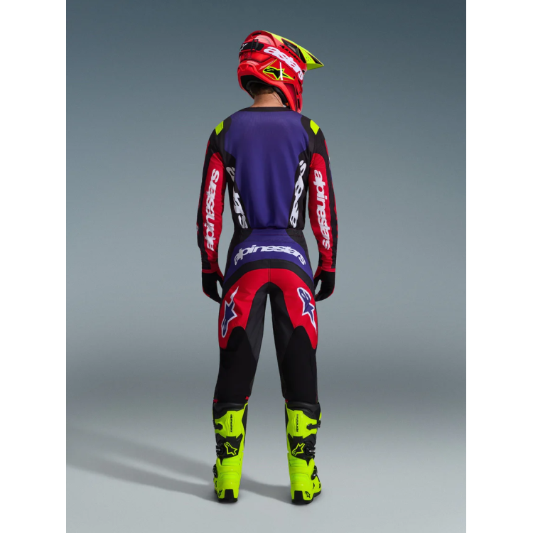 MAGLIA LUNGA CROSS FLUID GRID JERSEY RED BLACK PURPLE | ALPINESTARS