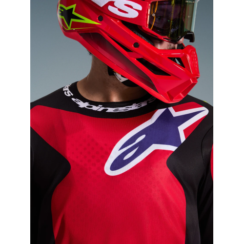 MAGLIA LUNGA CROSS FLUID GRID JERSEY RED BLACK PURPLE | ALPINESTARS