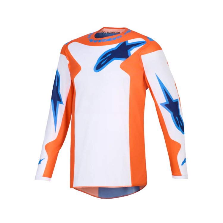 MAGLIA LUNGA CROSS FLUID GRID JERSEY ORANGE UCLA BLUE | ALPINESTARS