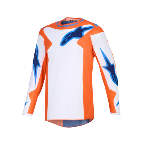 MAGLIA LUNGA CROSS FLUID GRID JERSEY ORANGE UCLA BLUE | ALPINESTARS