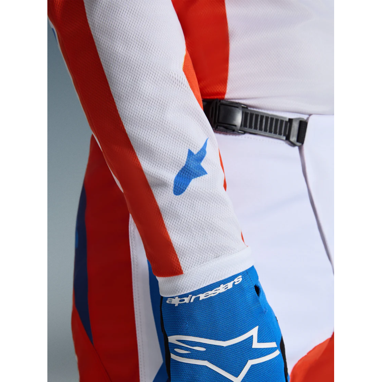 MAGLIA LUNGA CROSS FLUID GRID JERSEY ORANGE UCLA BLUE | ALPINESTARS
