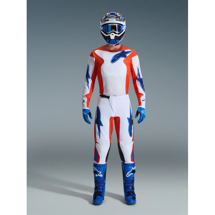 MAGLIA LUNGA CROSS FLUID GRID JERSEY ORANGE UCLA BLUE | ALPINESTARS