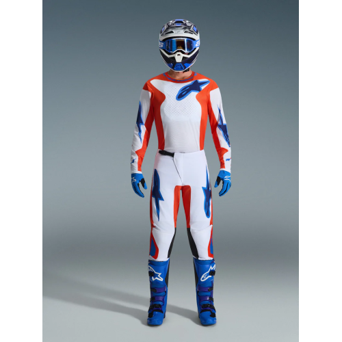 MAGLIA LUNGA CROSS FLUID GRID JERSEY ORANGE UCLA BLUE | ALPINESTARS