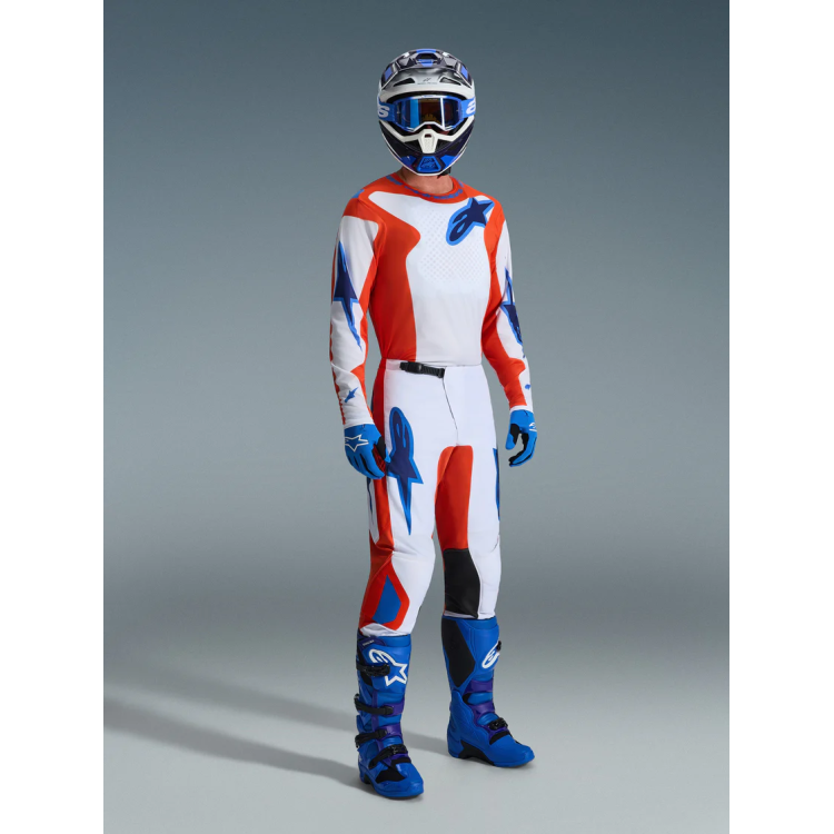 MAGLIA LUNGA CROSS FLUID GRID JERSEY ORANGE UCLA BLUE | ALPINESTARS