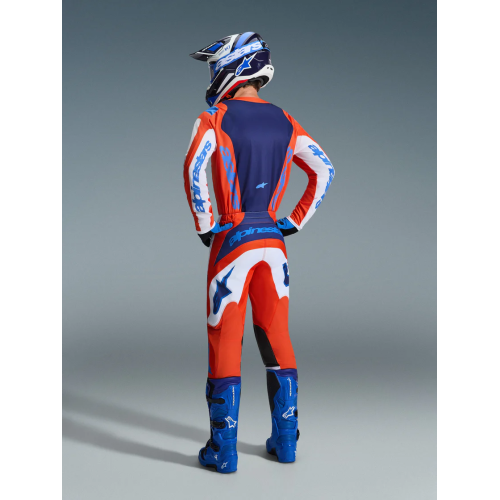 MAGLIA LUNGA CROSS FLUID GRID JERSEY ORANGE UCLA BLUE | ALPINESTARS