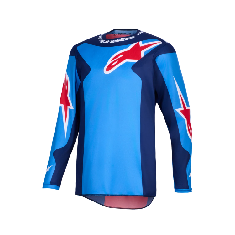 MAGLIA LUNGA CROSS FLUID GRID JERSEY BLUE RED | ALPINESTARS