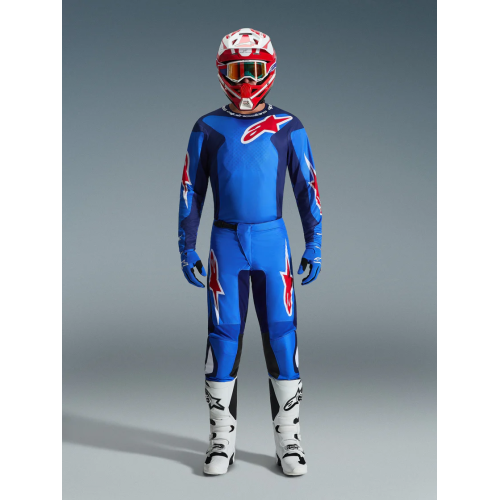 MAGLIA LUNGA CROSS FLUID GRID JERSEY BLUE RED | ALPINESTARS