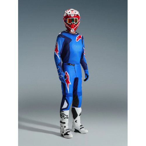 MAGLIA LUNGA CROSS FLUID GRID JERSEY BLUE RED | ALPINESTARS