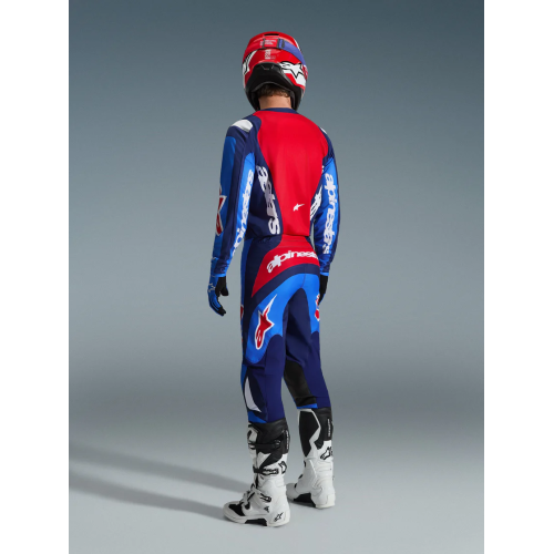 MAGLIA LUNGA CROSS FLUID GRID JERSEY BLUE RED | ALPINESTARS