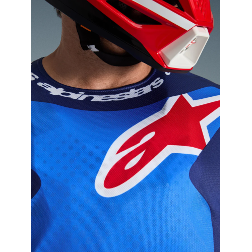 MAGLIA LUNGA CROSS FLUID GRID JERSEY BLUE RED | ALPINESTARS