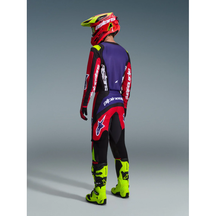 PANTALONI CROSS FLUID GRID PANTS RED BLACK PURPLE | ALPINESTARS
