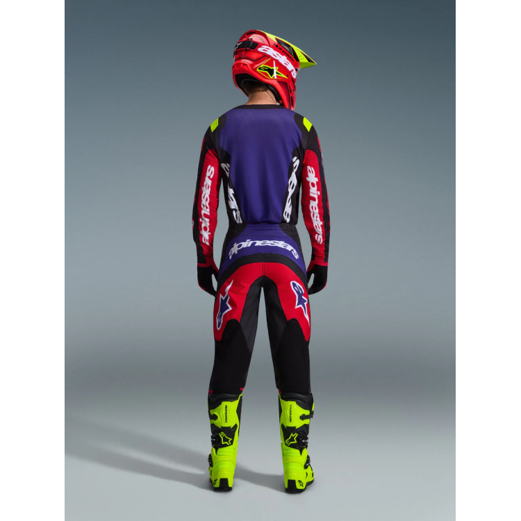 PANTALONI CROSS FLUID GRID PANTS RED BLACK PURPLE | ALPINESTARS