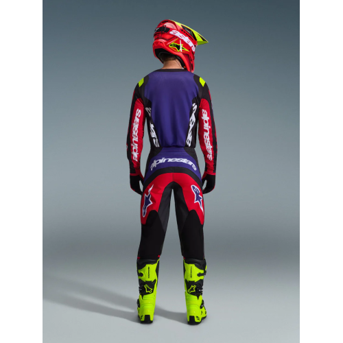 PANTALONI CROSS FLUID GRID PANTS RED BLACK PURPLE | ALPINESTARS