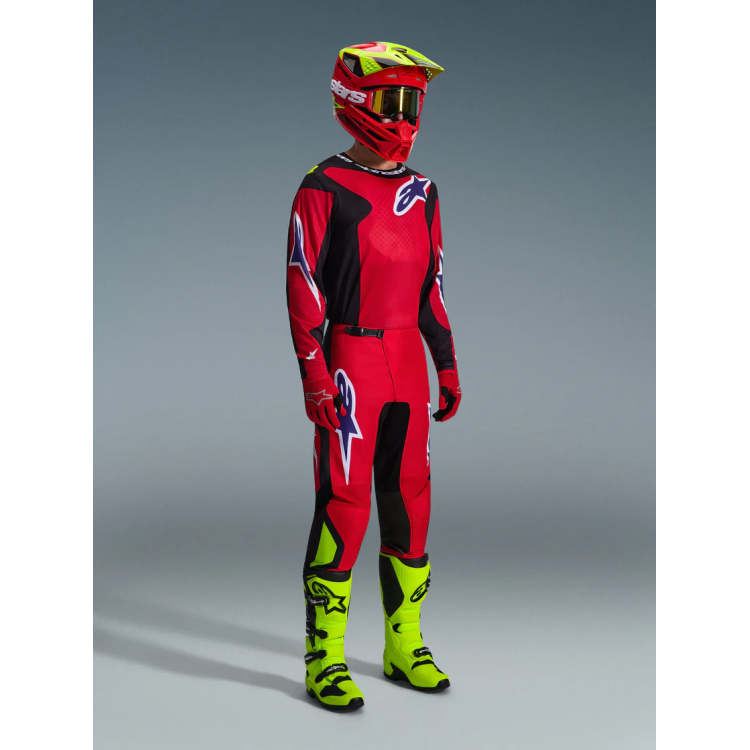 PANTALONI CROSS FLUID GRID PANTS RED BLACK PURPLE | ALPINESTARS