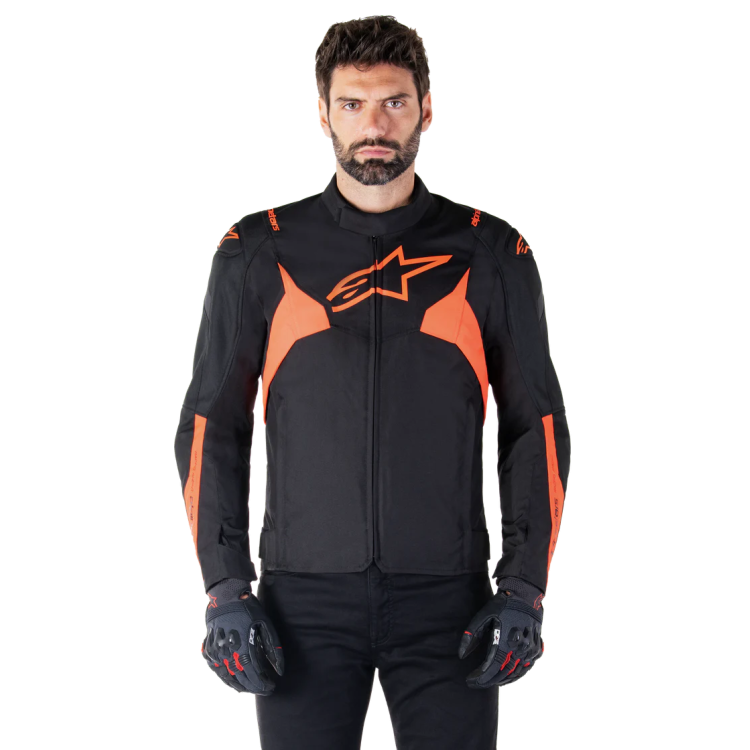 GIACCA T-JAWS V4 WP  BLACK RED FLUO | ALPINESTARS