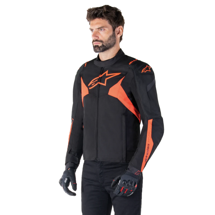 GIACCA T-JAWS V4 WP  BLACK RED FLUO | ALPINESTARS