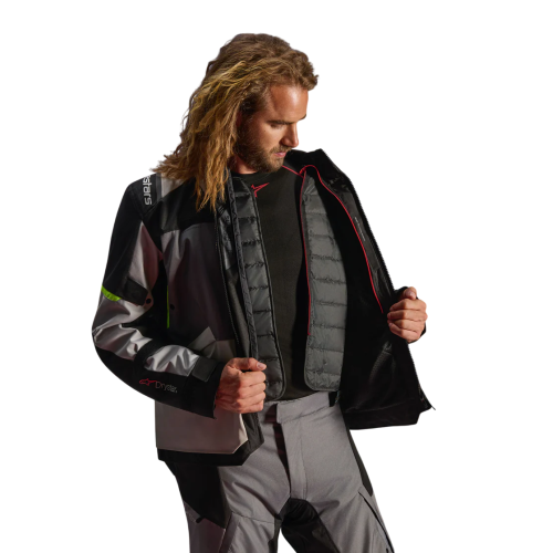GIACCA ANDES V4 DRYSTAR  DK GRAY ICE GRAY BK YLLW FLUO | ALPINESTARS
