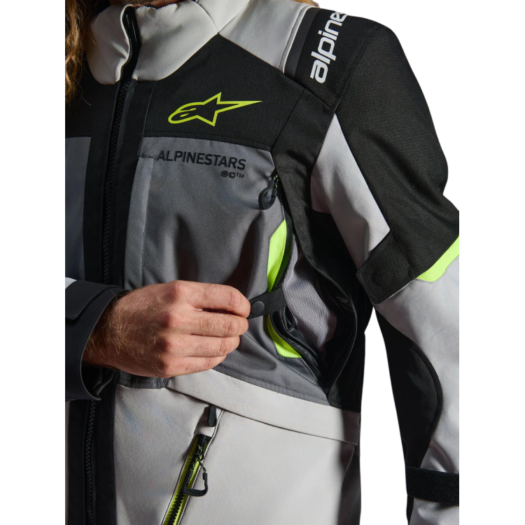 GIACCA ANDES V4 DRYSTAR  DK GRAY ICE GRAY BK YLLW FLUO | ALPINESTARS