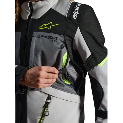GIACCA ANDES V4 DRYSTAR  DK GRAY ICE GRAY BK YLLW FLUO | ALPINESTARS