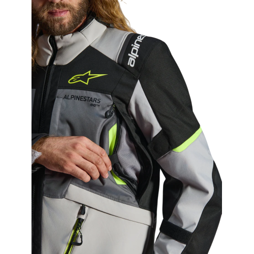 GIACCA ANDES V4 DRYSTAR  DK GRAY ICE GRAY BK YLLW FLUO | ALPINESTARS