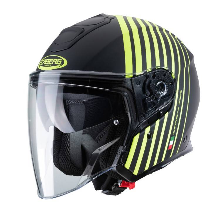 CASCO CABERG FLYON BAKARI MATT BLACK / YELLOW FLUO