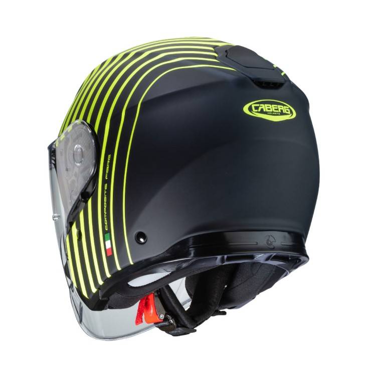 CASCO CABERG FLYON BAKARI MATT BLACK / YELLOW FLUO