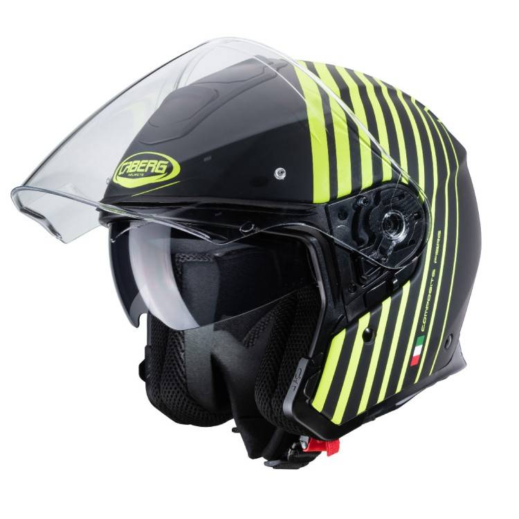 CASCO CABERG FLYON BAKARI MATT BLACK / YELLOW FLUO