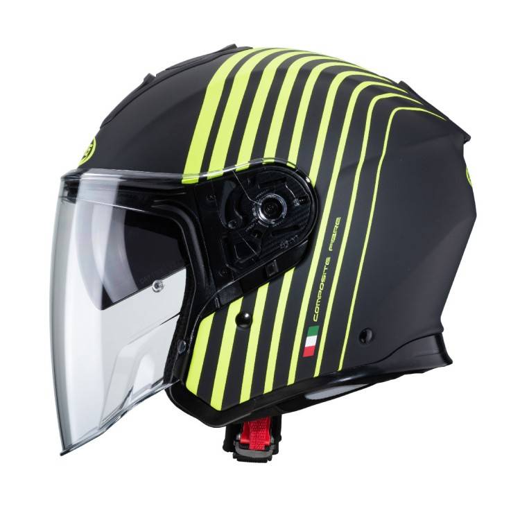 CASCO CABERG FLYON BAKARI MATT BLACK / YELLOW FLUO