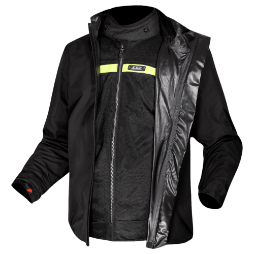 GIACCA RIVA MAN JACKET BLACK NEON YELLOW | LS2