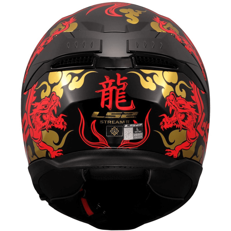 CASCO INTEGRALE FF808 STREAM II DRAKO BLACK RED-06 | LS2