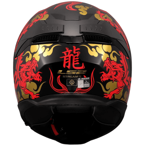 CASCO INTEGRALE FF808 STREAM II DRAKO BLACK RED-06 | LS2