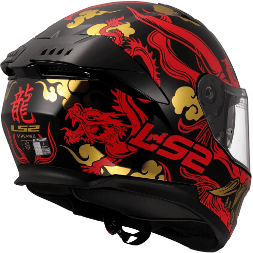 CASCO INTEGRALE FF808 STREAM II DRAKO BLACK RED-06 | LS2