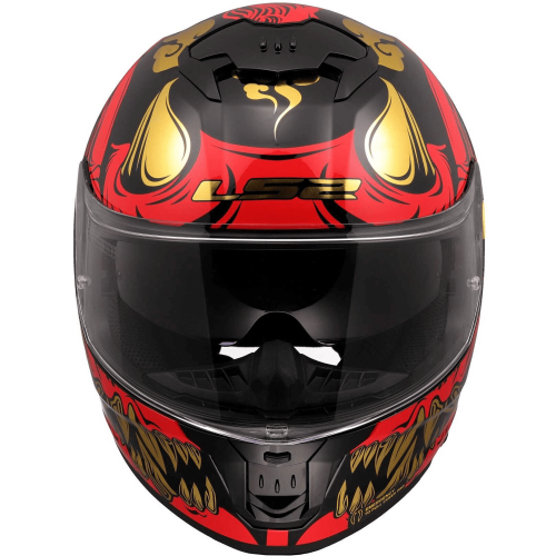 CASCO INTEGRALE FF808 STREAM II DRAKO BLACK RED-06 | LS2