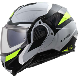 CASCO MODULARE FF910 ADVANT II TRIPLE LIGHT GREY H-V YELLOW | LS2