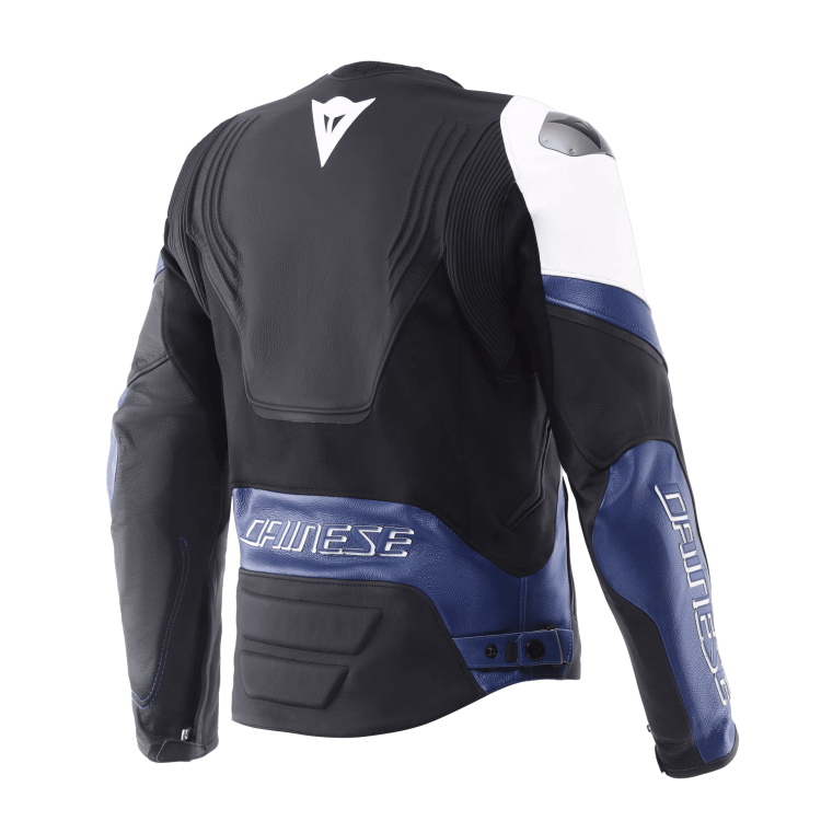 RACING 5 LEATHER JACKET WHITE BLUE BLACK |DAINESE