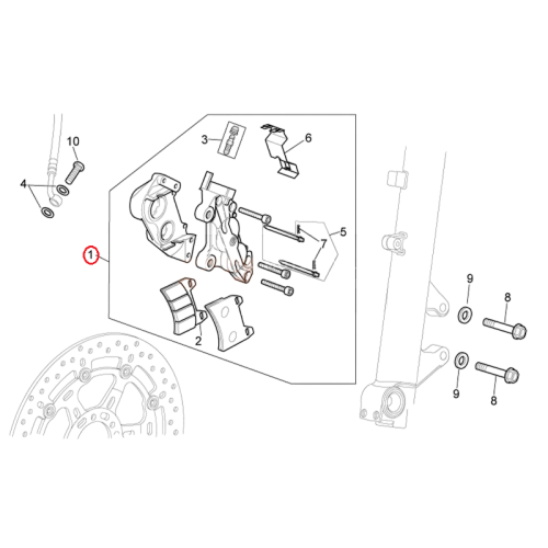 883854 PINZA FRENO ANT SX ORO | PIAGGIO RICAMBI ORIGINALI