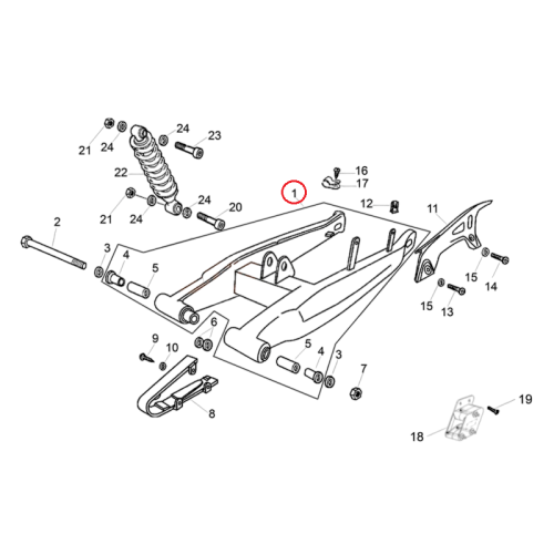 2B004345600WGA FORCELLONE CON BUSSOLE PIANTATE LAVORATE | PIAGGIO RICAMBI ORIGINALI
