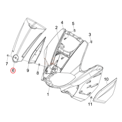6551076090 COPERTURA CENTRALE SCUDO | PIAGGIO RICAMBI ORIGINALI