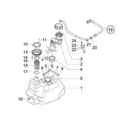 655590 TUBO CARBURANTE COMPLETO | PIAGGIO RICAMBI ORIGINALI